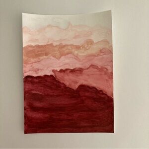 Abstract Ombré Watercolor Painting